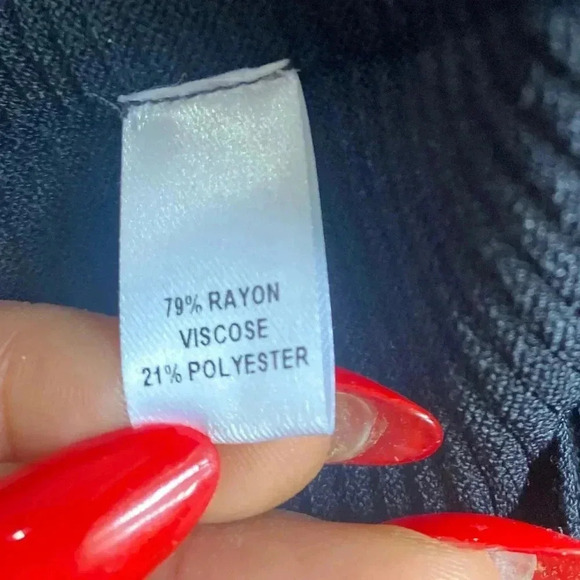 Cushnie et Ochs Black Ribbed Knit Slash Cutout Skirt Size M - Picture 5 of 7